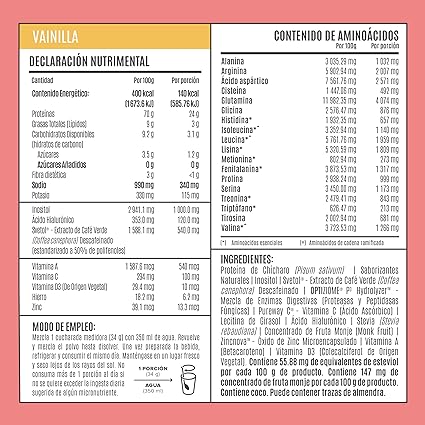 FITMINGO 🦩 1.02kg | Proteína vegana con ácido hialurónico, precursores de colágeno y vitaminas 30 servicios
