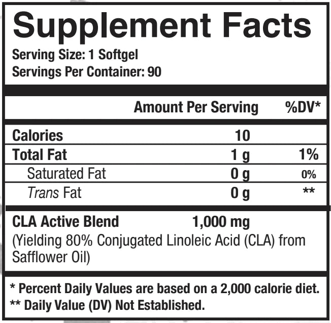 CLA BASICS CAPSULES | CLA (Ácido Linoleico Conjugado) 1,000mg 90 cápsulas