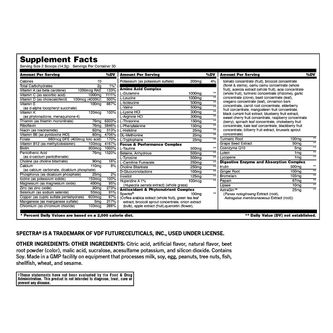 ANIMAL PAK POWDER | Multivitamínico, Aminos, Enzimas, Probióticos y Antioxidantes 30 servicios