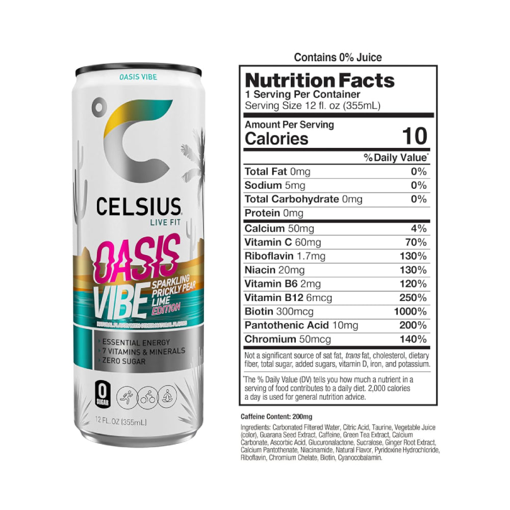 CELSIUS® Live Fit | Lata de bebida energética 12oz (355ml)