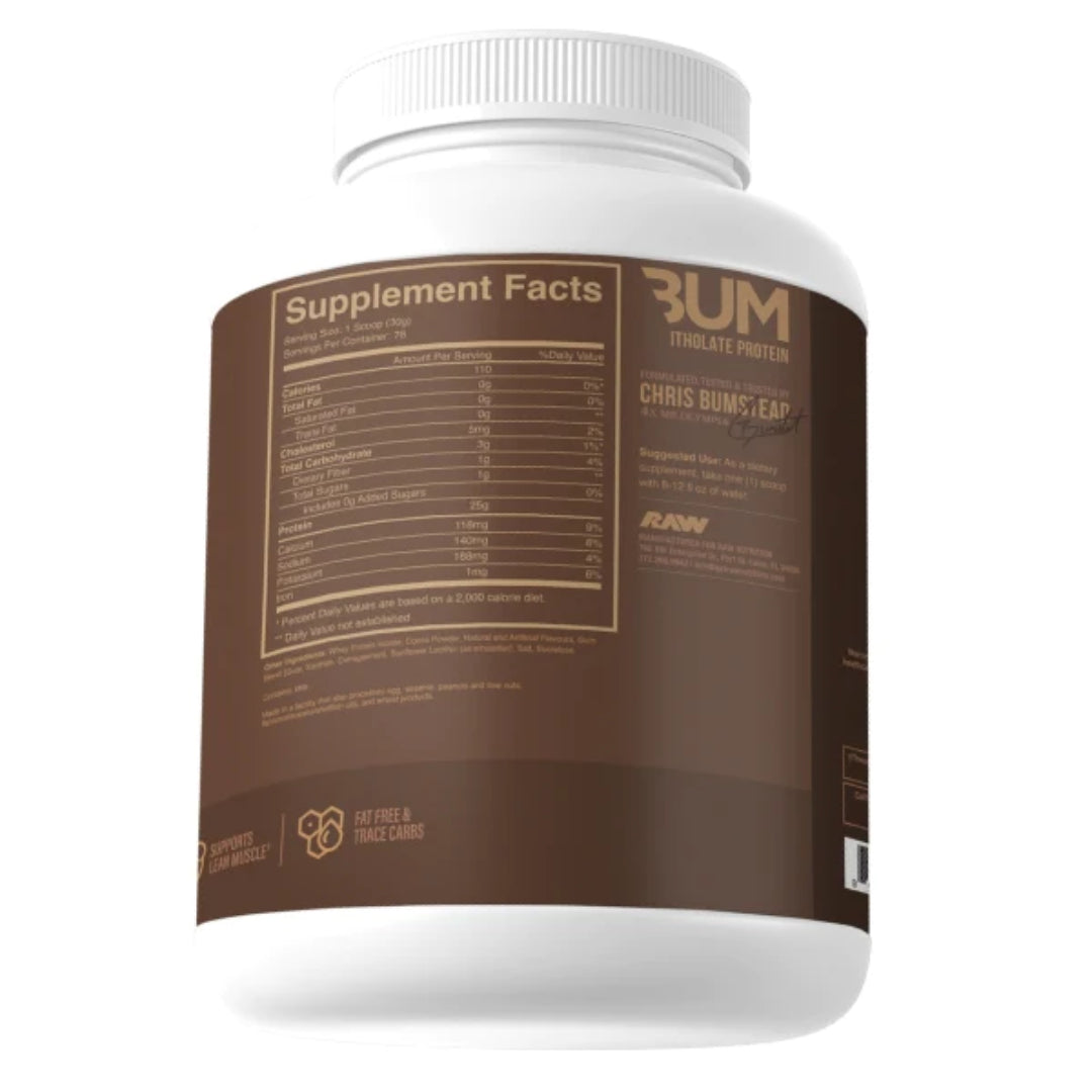BUM Itholate Protein 5lb | Proteína de suero de leche Isolatada (Whey Isolate) 73-76 servicios
