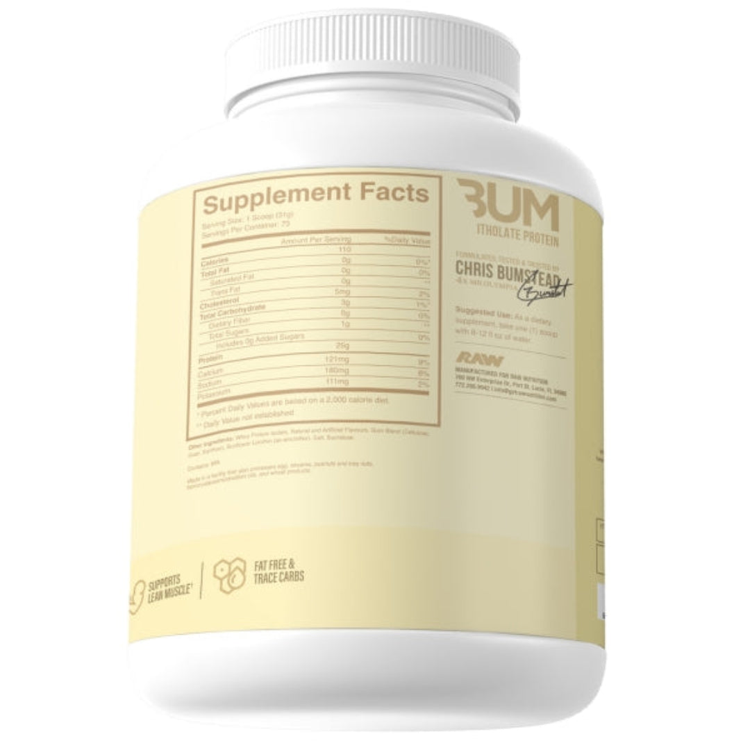 BUM Itholate Protein 5lb | Proteína de suero de leche Isolatada (Whey Isolate) 73-76 servicios