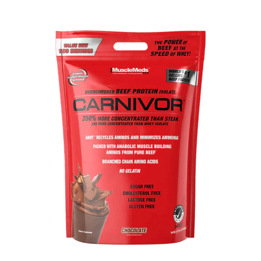 CARNIVOR 8lb | Proteína de carne de res isolatada y Creatina 100 servicios