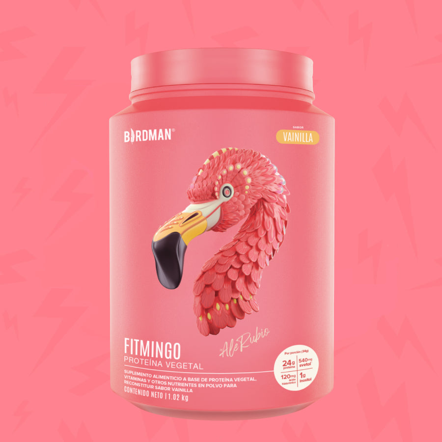 FITMINGO 🦩 1.02kg | Proteína vegana con ácido hialurónico, precursores de colágeno y vitaminas 30 servicios