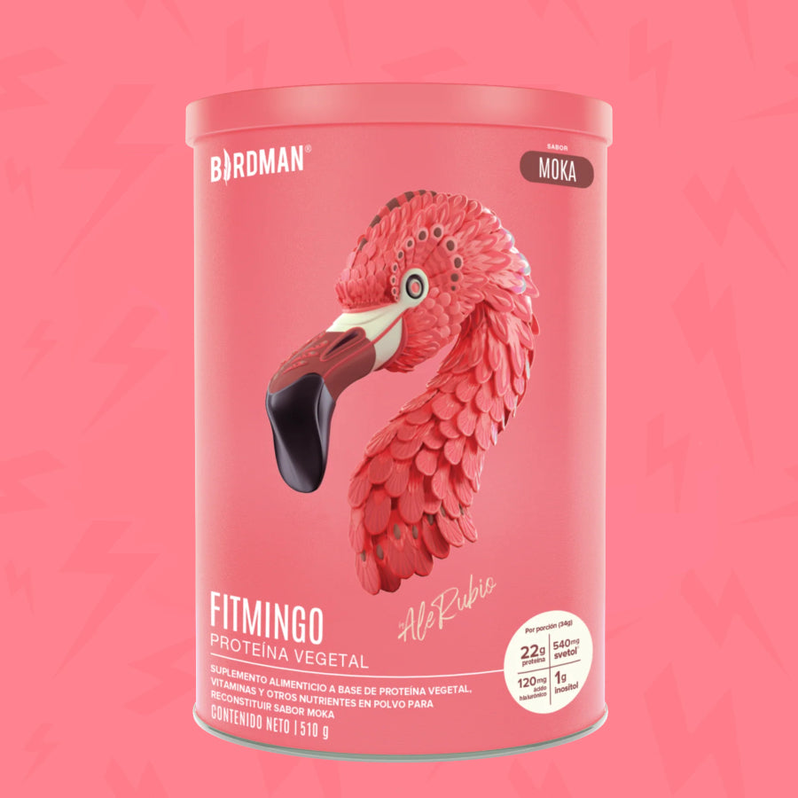 FITMINGO 🦩 510gr | Proteína vegana con ácido hialurónico, precursores de colágeno y vitaminas 15 servicios