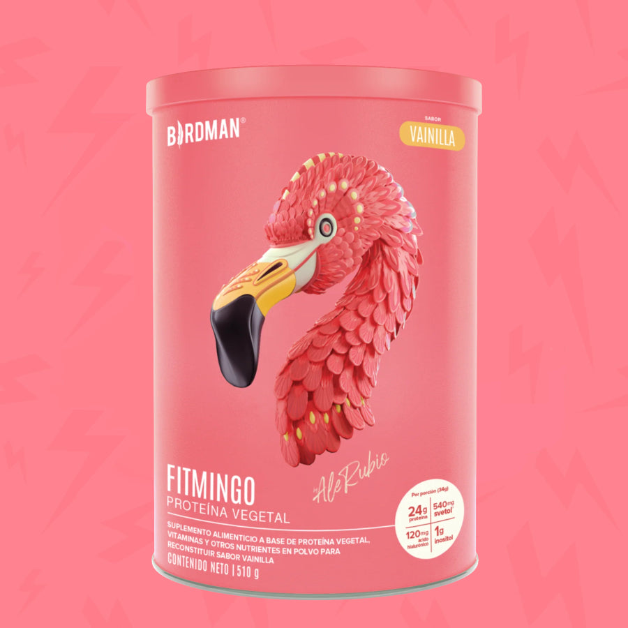 FITMINGO 🦩 510gr | Proteína vegana con ácido hialurónico, precursores de colágeno y vitaminas 15 servicios