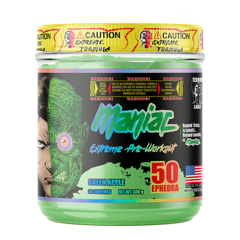 Maniac Extreme Pre-Workout 👹 | Pre-entreno con Ephedra y Sinephrina 30 servicios