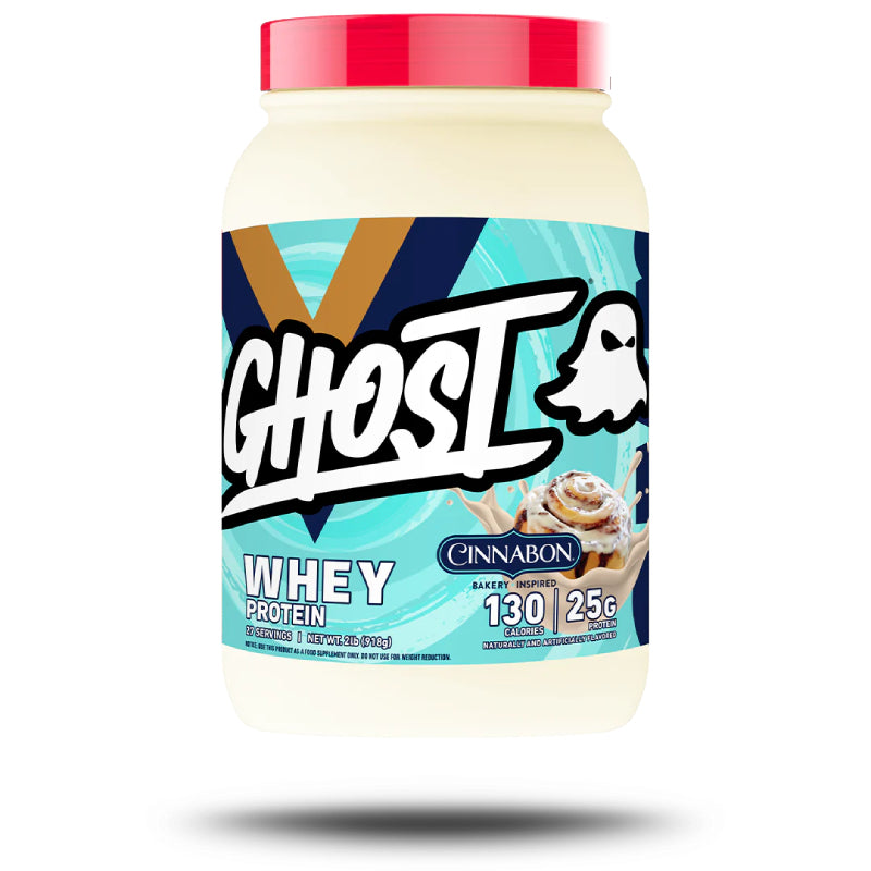GHOST WHEY X CINNABON 👻 2lb | Proteína de suero de leche (Whey Protein) 27 servicios