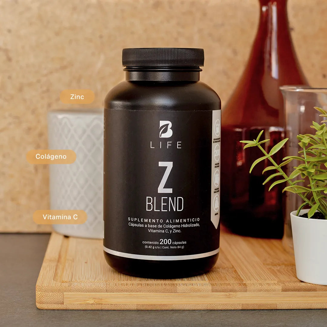 Z BLEND | Zinc, Vitamina C y Colágeno 200 cápsulas