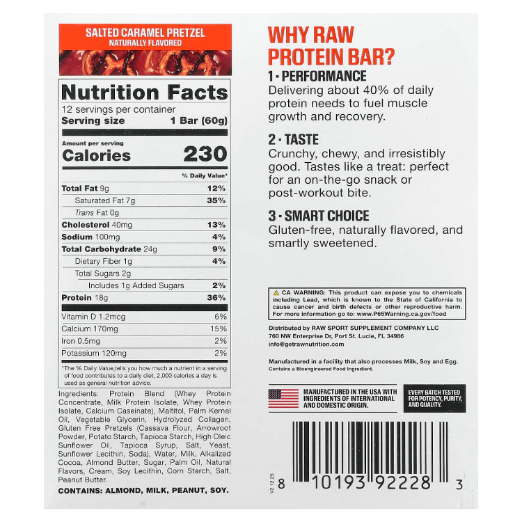 RAW Protein Bar | Barra de proteínas 60gr