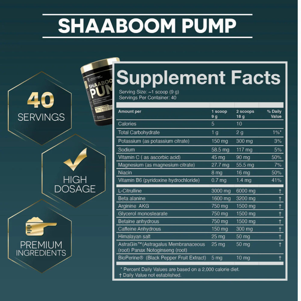 SHAABOOM PUMP 💣 | Pre-entreno 20/40 servicios