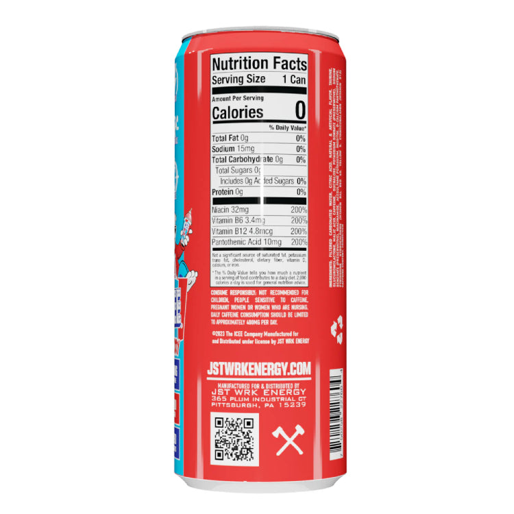 JST WRK Energy | Lata de bebida energética 12oz (355ml)