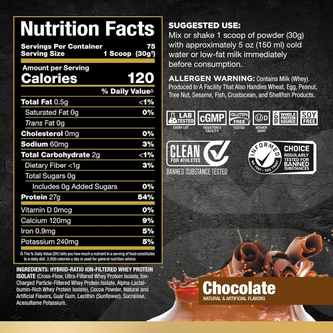 ISOFLEX 5lb | Proteína de suero de leche Isolatada (Whey Isolate) 73-75 servicios