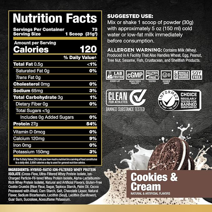 ISOFLEX 5lb | Proteína de suero de leche Isolatada (Whey Isolate) 73-75 servicios