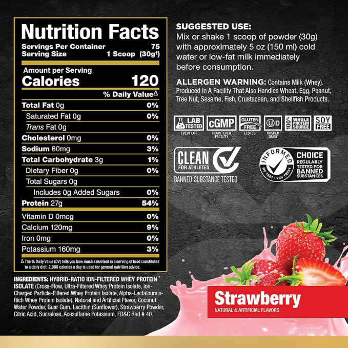 ISOFLEX 5lb | Proteína de suero de leche Isolatada (Whey Isolate) 73-75 servicios