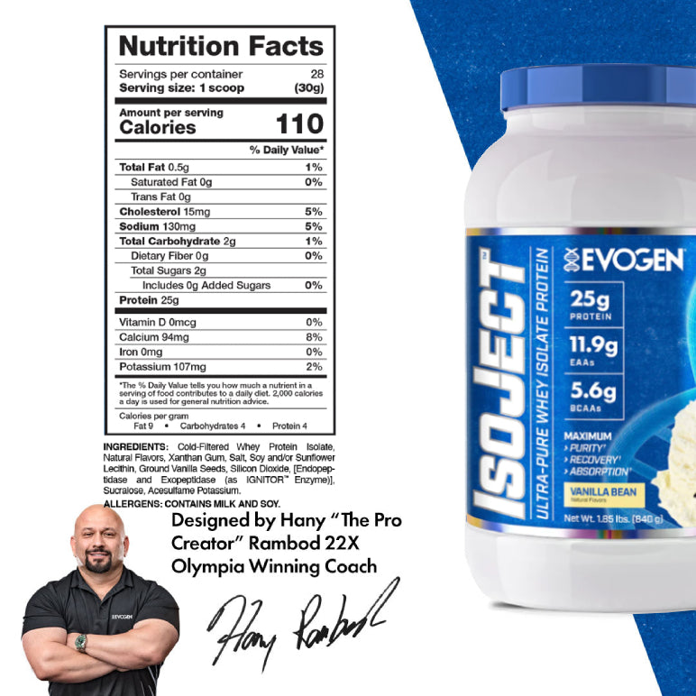 IsoJect 2lb | Proteína de suero de leche Isolatada (Whey Isolate) 28 servicios