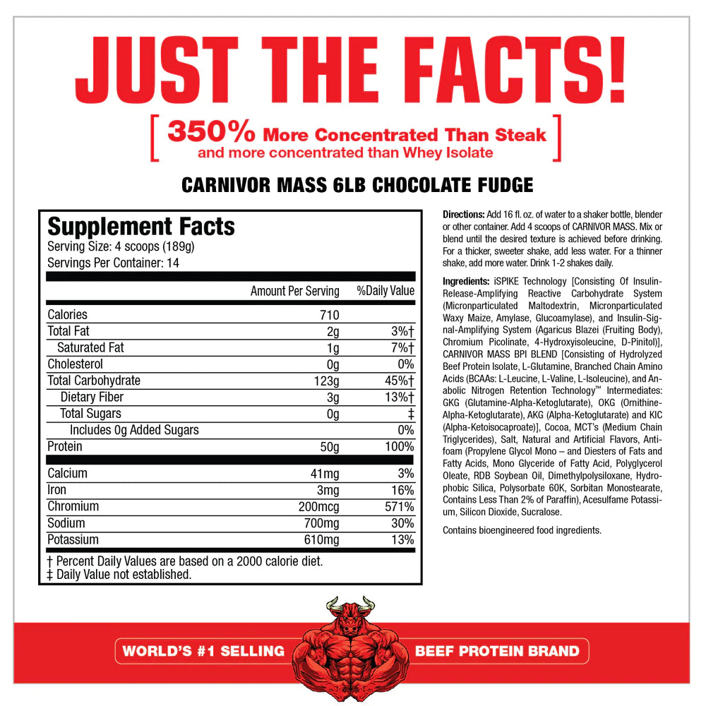 CARNIVOR MASS 6lb | Ganador de peso 14 servicios
