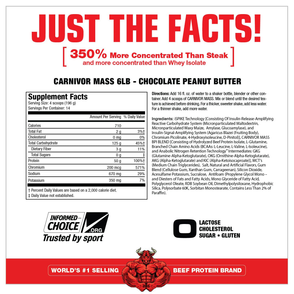 CARNIVOR MASS 6lb | Ganador de peso 14 servicios