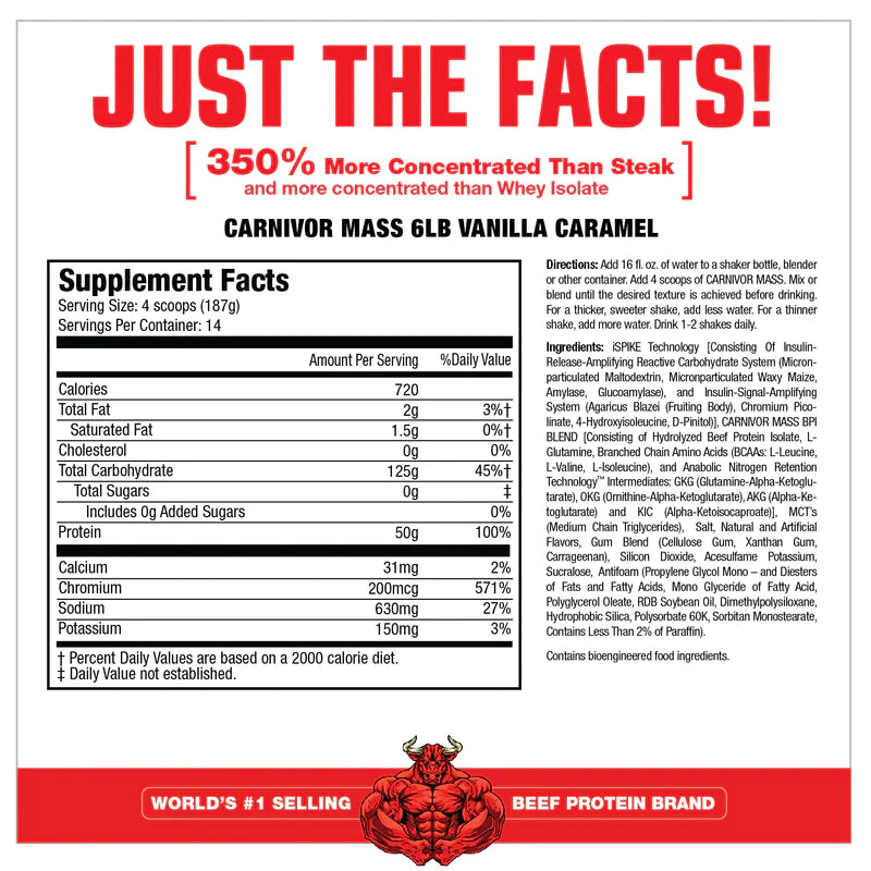 CARNIVOR MASS 6lb | Ganador de peso 14 servicios