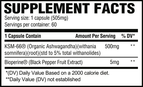 ASHWAGANDHA | Ashwagandha 500mg 60 cápsulas