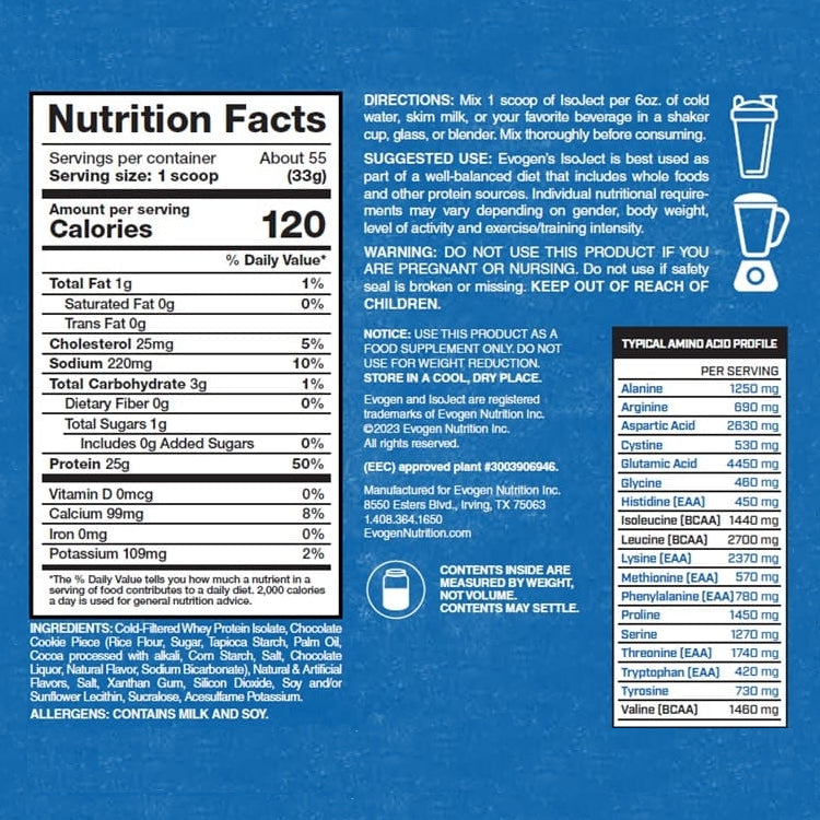 IsoJect 4lb | Proteína de suero de leche Isolatada (Whey Isolate) 55-57 servicios