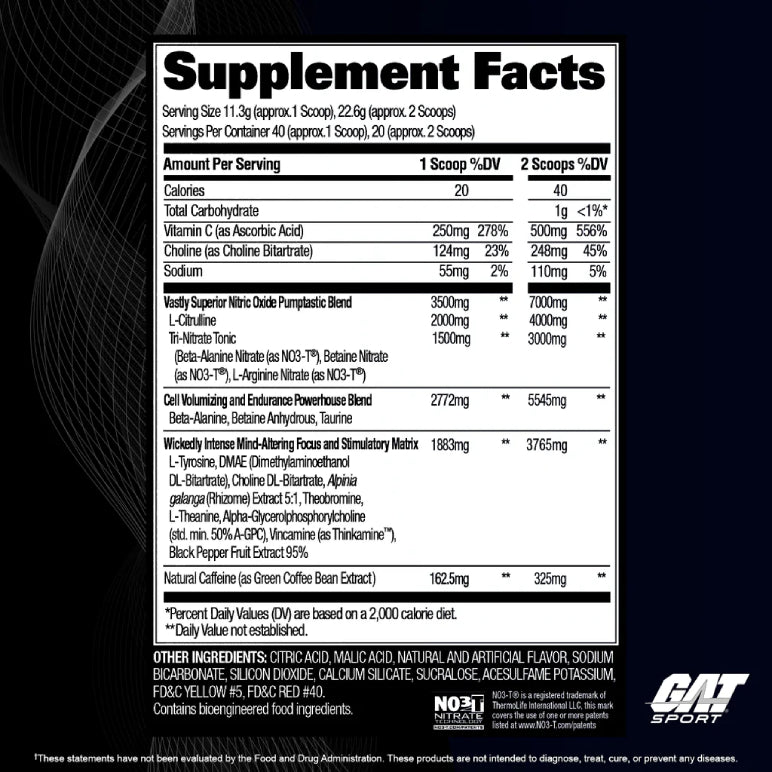 NITRAFLEX BLACK | Pre-entreno 20/40 servicios
