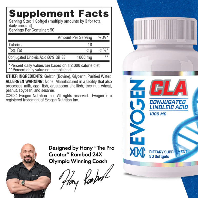 CLA Conjugated Linoleic Acid | CLA (Ácido Linoleico Conjugado) 1,000mg 90 cápsulas