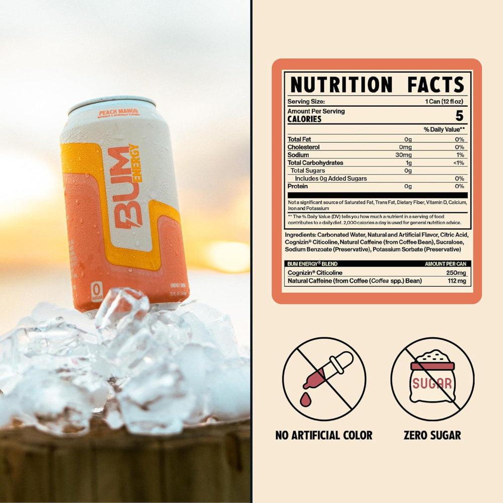 BUM ENERGY ⚡ | Lata de bebida energética 12oz (355ml)