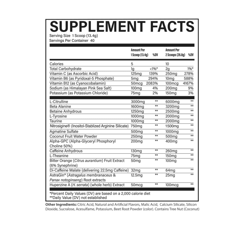 BUM THAVAGE | Pre-entreno 20/40 servicios