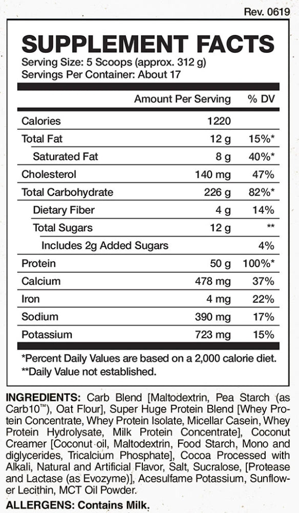 Super Huge Gainer 12lb | Ganador de peso 17 servicios
