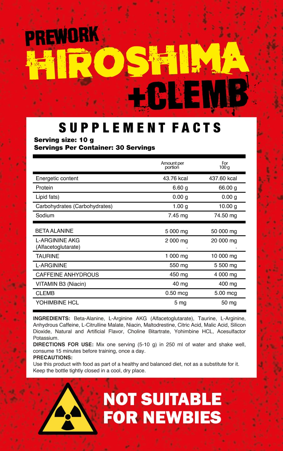 HIROSHIMA +CLEMB | Pre-entreno con Clen 30 servicios
