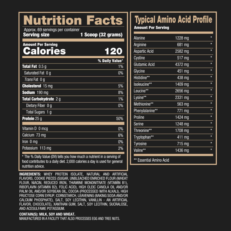 ISO HD 5lb | Proteína de suero de leche Isolatada (Whey Isolate) 69-70 servicios