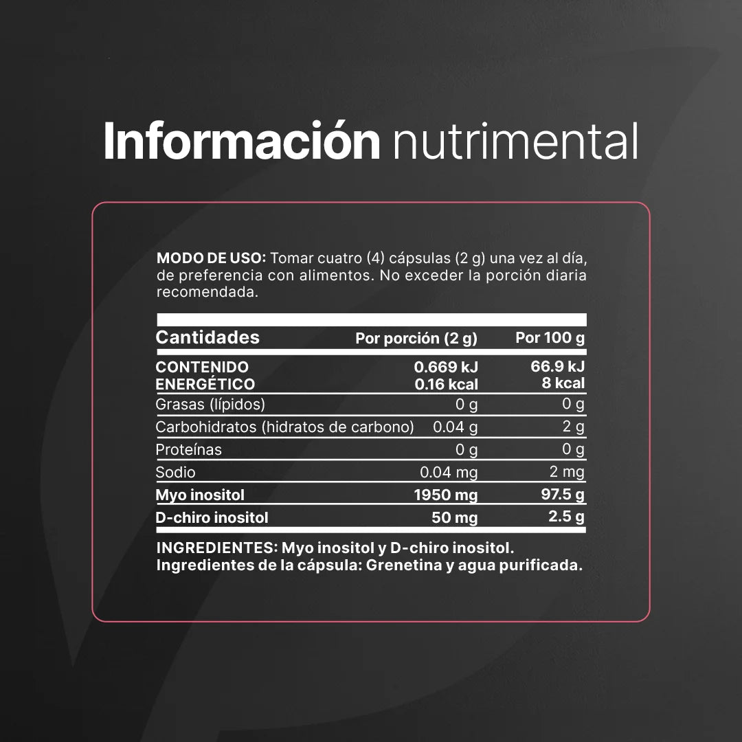 MYO & D-CHIRO INOSITOL PLATINUM | Inositol 500mg 240 cápsulas