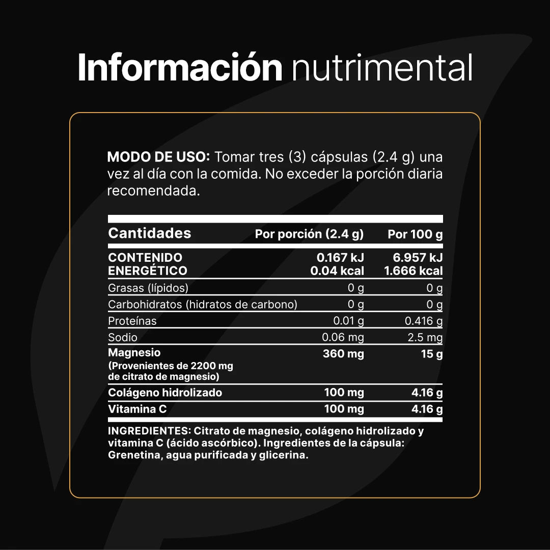 CITRATE MAG | Citrato de Magnesio 120mg 240 cápsulas