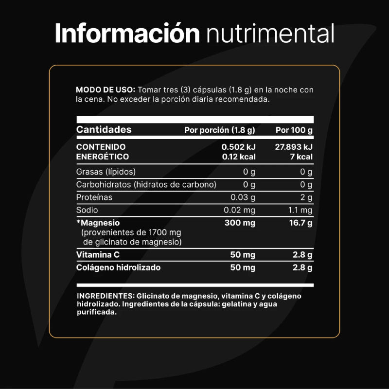 GLYCINATE MAG | Glicinato de Magnesio 100mg 240 cápsulas