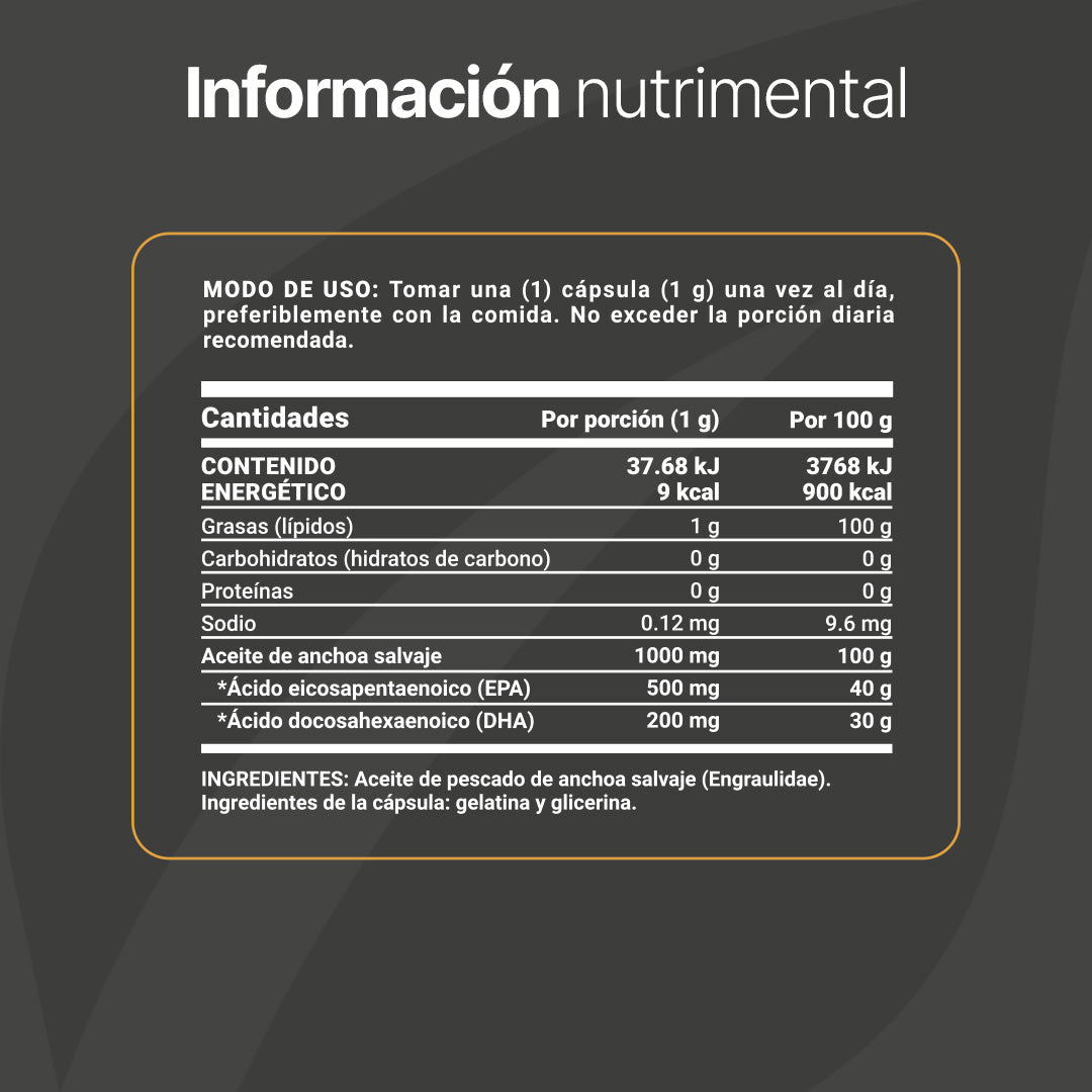 OMEGA 3 PLATINUM | Omega 3, 700mg 180 cápsulas