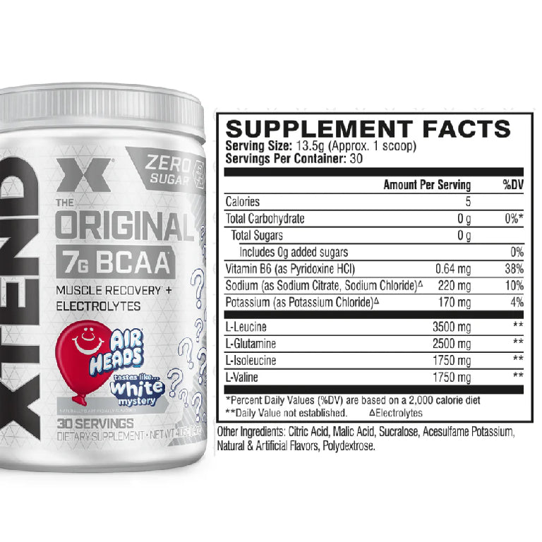 XTEND X AIRHEADS 🎈 | BCAA's, Glutamina y Electrolitos 30 servicios
