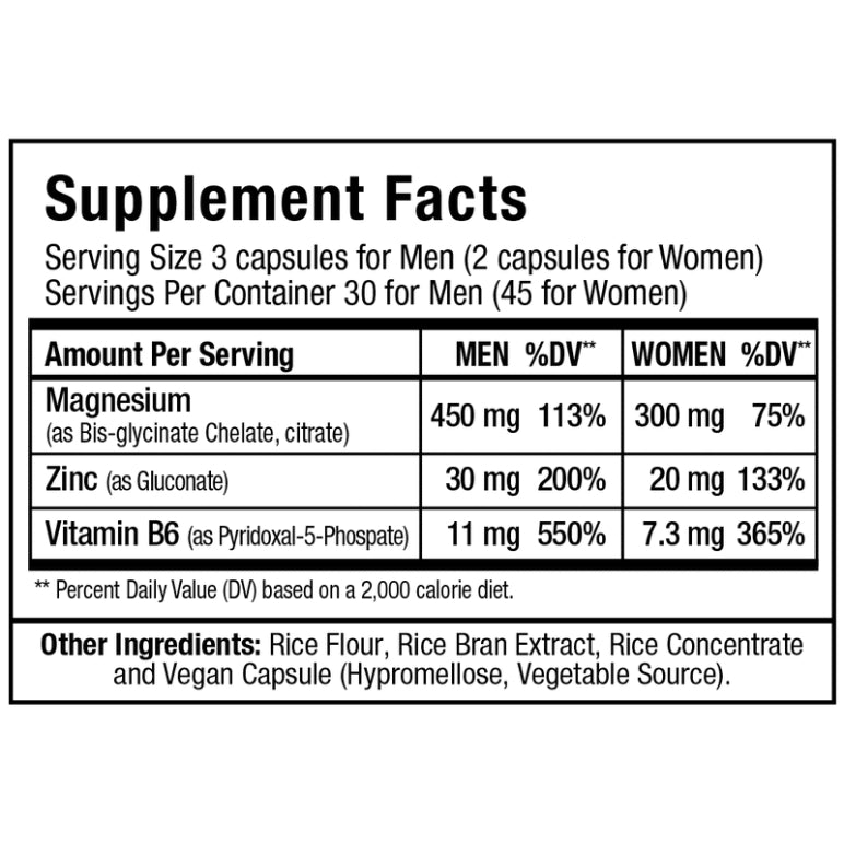 ZMX² ADVANCED | ZMA (Zinc, Magnesio y Vitamina B6) 90 cápsulas