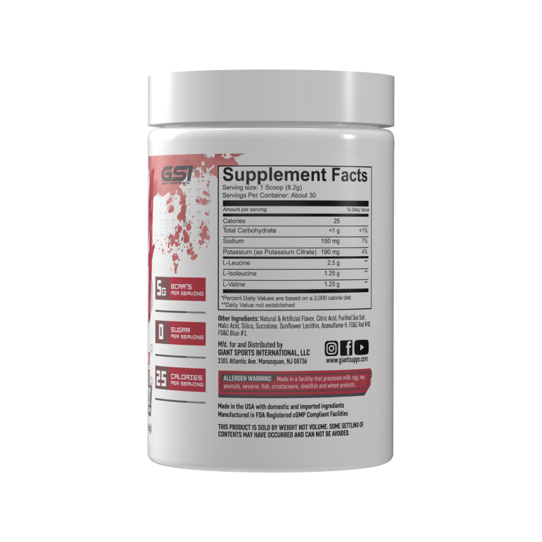 GIANT BCAA | BCAA's y Electrolitos 30 servicios