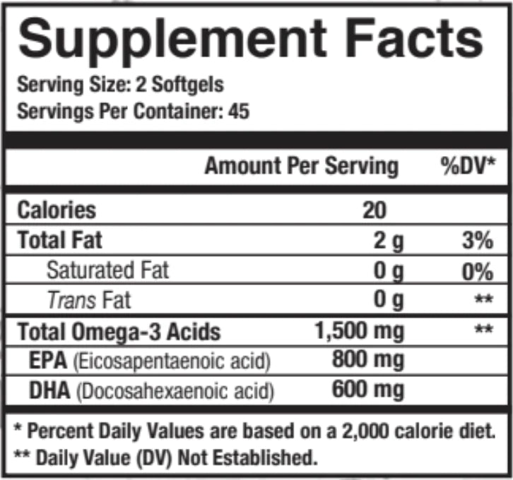 OMEGA-3 BASICS CAPSULES | Omega 3, 750mg 90 cápsulas