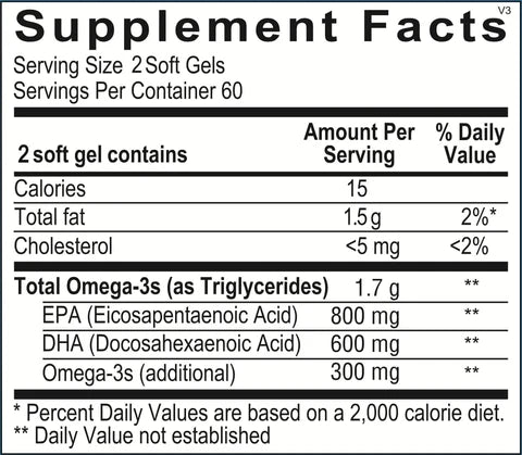 OMEGA-3 ESSENTIAL FATTY ACIDS | Omega 3, 850mg 120 cápsulas