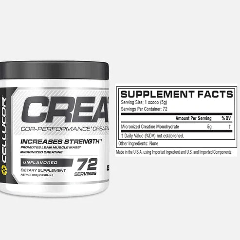 Cor-Performance Creatine | Creatina monohidrato micronizada 360gr 72 servicios Sin sabor
