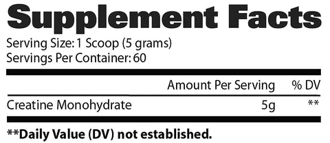 Creatine Monohydrate | Creatina monohidrato 300gr 60 servicios