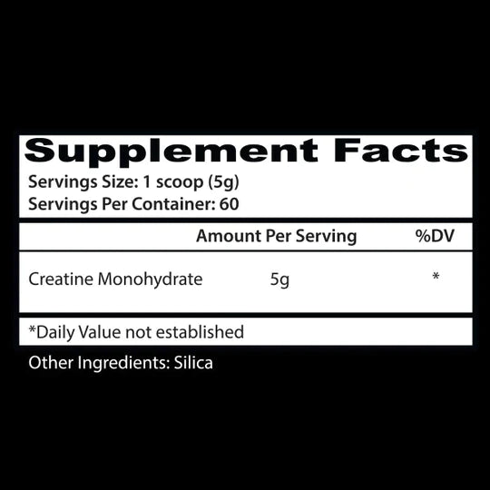 CREATINE MONOHYDRATE | Creatina monohidrato 60 servicios