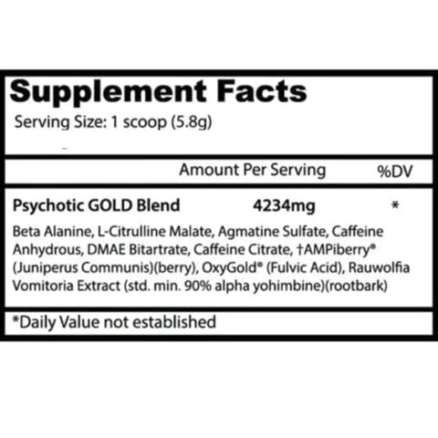 PSYCHOTIC GOLD 🤡🏆 Variety Pack | Pre-entreno 30 servicios