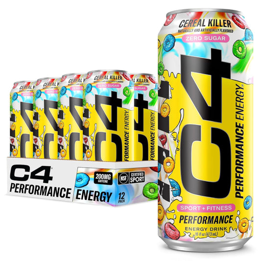 C4 ENERGY | 12 Pack de pre-entreno en bebida de 16oz (473ml)