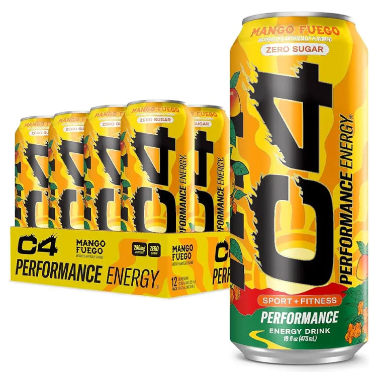 C4 ENERGY | 12 Pack de pre-entreno en bebida de 16oz (473ml)