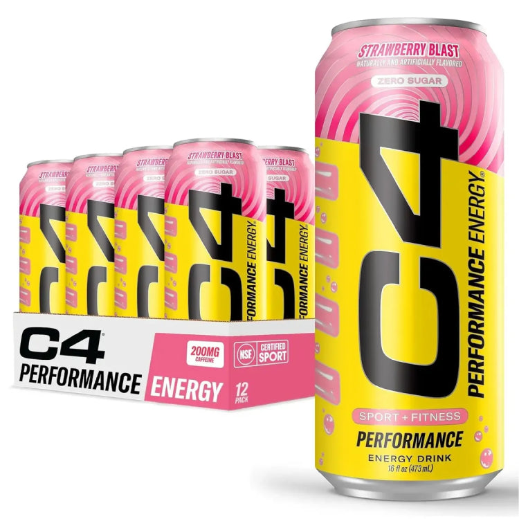 C4 ENERGY | 12 Pack de pre-entreno en bebida de 16oz (473ml)