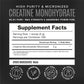 Birdman High-Purity & Micronized Creatine Monohydrate | Creatina monohidrato micronizada 1kg 200 servicios Sin sabor