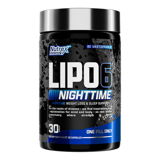 Lipo 6 Black Nighttime Ultra Concentrate | Quemador Nocturno Sin estimulantes 30 cápsulas